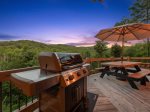 Whiskey Creek Retreat - Entry Deck Gas Grill View